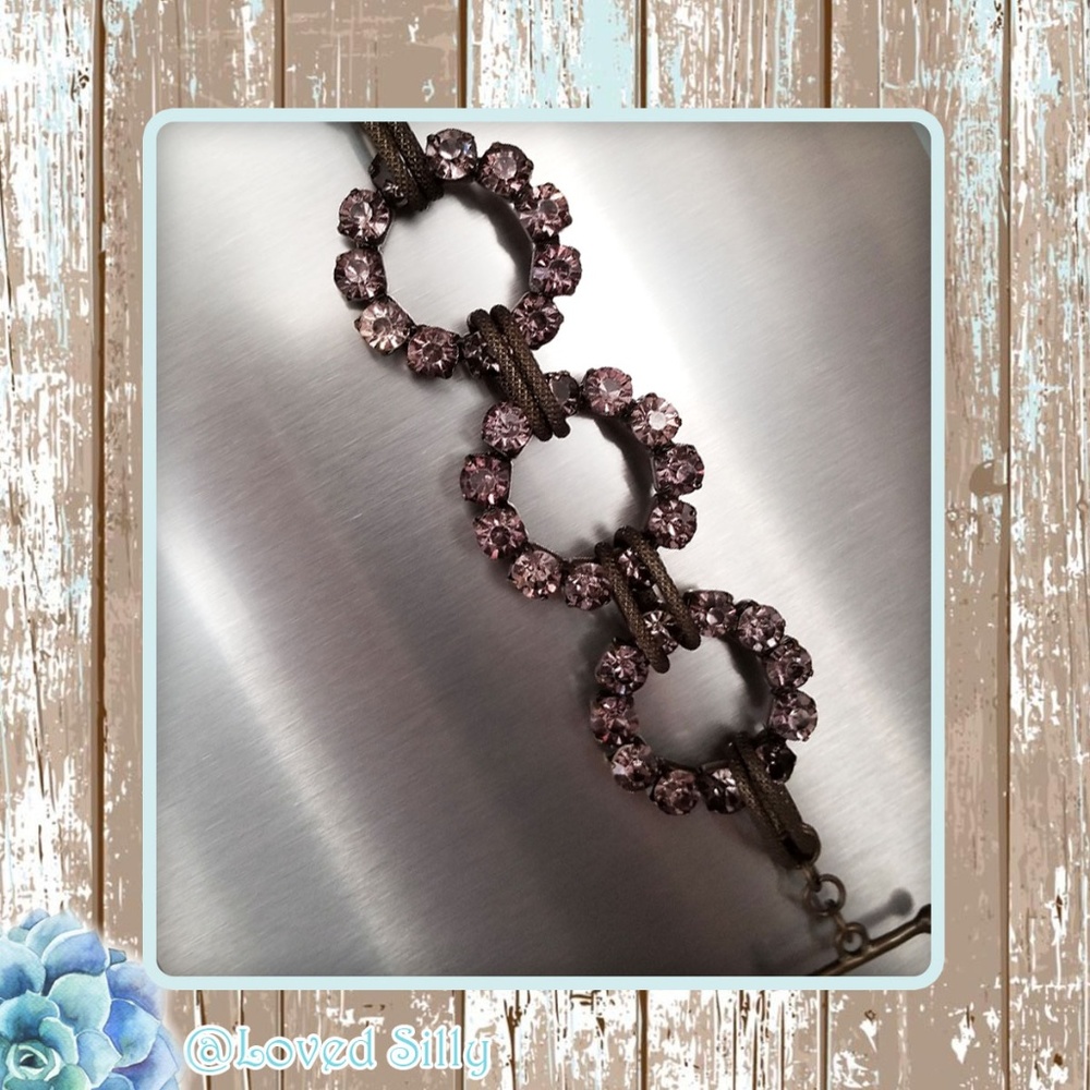 NWOT Women's Chocolate crystal bracelet